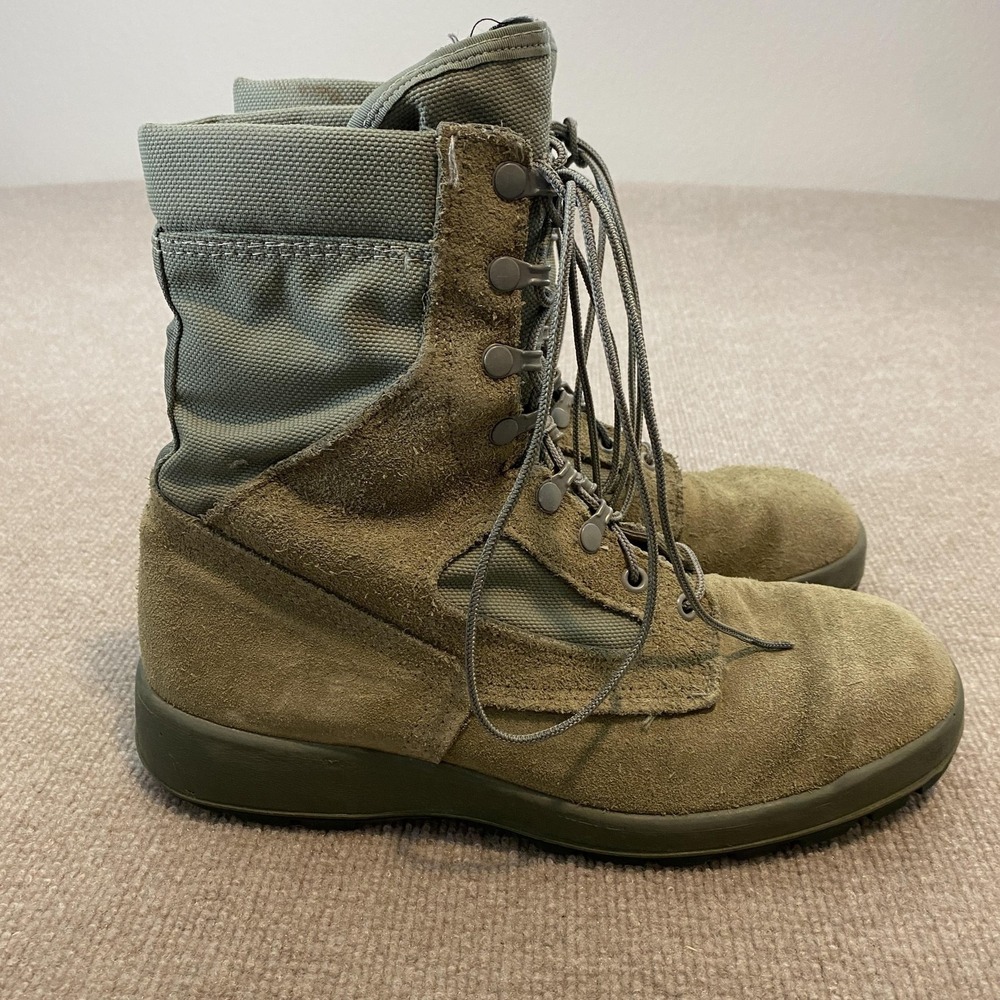 McRae Combat Boots Mens Size 10W Green Suede Gore-Tex Waterproof Military Ankle